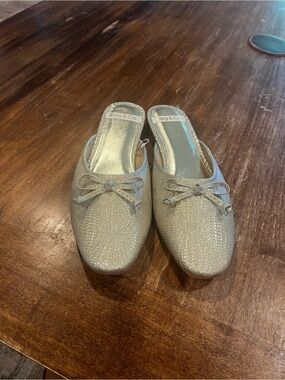 Rag & Co. gold mules NWOT